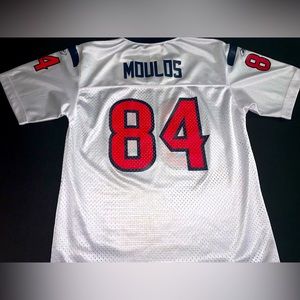 Rare Vintage Reebok Eric Moulds Houston Texans #84 White Jersey Youth L 14-16